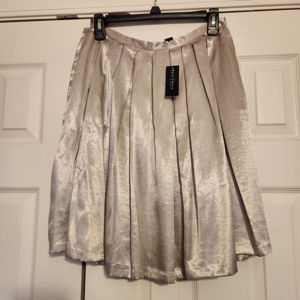 Silver Satin Skirt